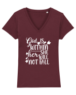 God is Within Tricou mânecă scurtă guler V Damă Evoker