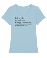 Hairstylist Tricou mânecă scurtă guler larg fitted Damă Expresser