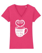 Hug in a Mug Tricou mânecă scurtă guler V Damă Evoker