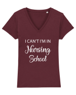 Nursing School Tricou mânecă scurtă guler V Damă Evoker