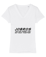 Jobros Tricou mânecă scurtă guler V Damă Evoker