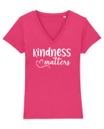 Kindness Matters Tricou mânecă scurtă guler V Damă Evoker