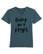 Living on a Prayer Tricou mânecă scurtă guler V Bărbat Presenter