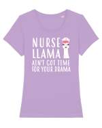 Llama Nurse Tricou mânecă scurtă guler larg fitted Damă Expresser
