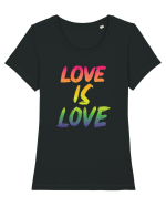 Love is Love Tricou mânecă scurtă guler larg fitted Damă Expresser