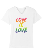 Love is Love Tricou mânecă scurtă guler V Bărbat Presenter