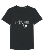 Lover Nurse Tricou mânecă scurtă guler larg Bărbat Skater