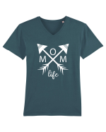 Mom Life Tricou mânecă scurtă guler V Bărbat Presenter
