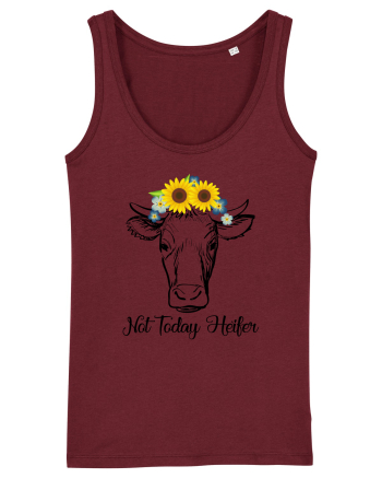 Not Today Cow Burgundy