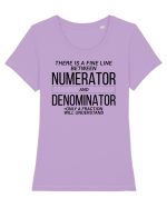 Numerator Denominator Tricou mânecă scurtă guler larg fitted Damă Expresser