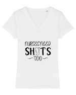 Nurses Shots Tricou mânecă scurtă guler V Damă Evoker