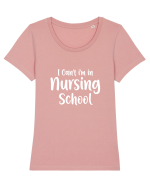 Nursing School Funny Tricou mânecă scurtă guler larg fitted Damă Expresser