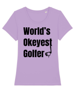 Okeyest Golfer Tricou mânecă scurtă guler larg fitted Damă Expresser