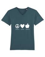 Peace Love Teach Tricou mânecă scurtă guler V Bărbat Presenter