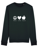 Peace Love Teach Bluză mânecă lungă Unisex Rise