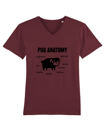 Pug Anatomy Burgundy