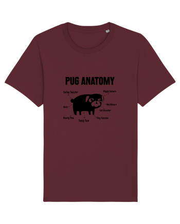 Pug Anatomy Burgundy