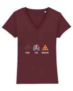 Radiology Tricou mânecă scurtă guler V Damă Evoker