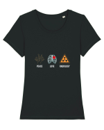 Radiology Tricou mânecă scurtă guler larg fitted Damă Expresser