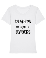 Readers are Leaders Tricou mânecă scurtă guler larg fitted Damă Expresser