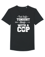 Sleep With A Cop Tricou mânecă scurtă guler larg Bărbat Skater
