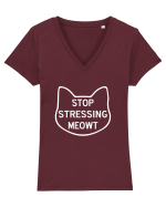 Stop Stress Tricou mânecă scurtă guler V Damă Evoker