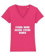 Strong Mama Tricou mânecă scurtă guler V Damă Evoker
