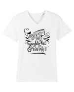 Permanent pe “lista neagră” Tricou mânecă scurtă guler V Bărbat Presenter