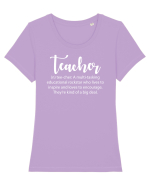 Teacher Noun Tricou mânecă scurtă guler larg fitted Damă Expresser