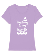 Teaching is my Favorite Tricou mânecă scurtă guler larg fitted Damă Expresser
