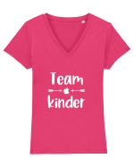 Team Kinder Tricou mânecă scurtă guler V Damă Evoker