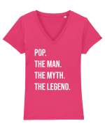 The Man The Legend Tricou mânecă scurtă guler V Damă Evoker