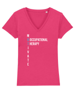 Therapist Funny Tricou mânecă scurtă guler V Damă Evoker