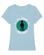 Tibia Ok Tricou mânecă scurtă guler larg fitted Damă Expresser