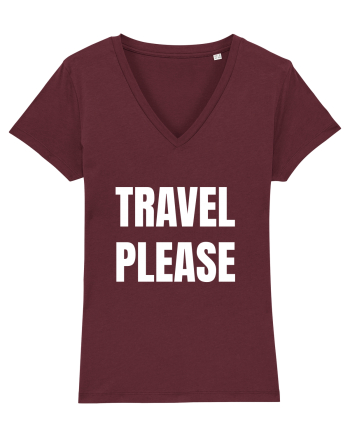 Travel Please Burgundy