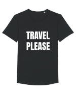 Travel Please Tricou mânecă scurtă guler larg Bărbat Skater