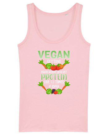Vegan Protein Funny Cotton Pink