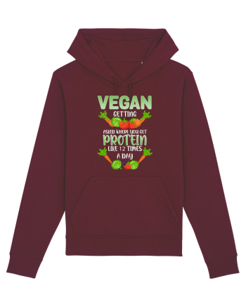 Vegan Protein Funny Burgundy