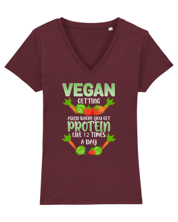 Vegan Protein Funny Burgundy