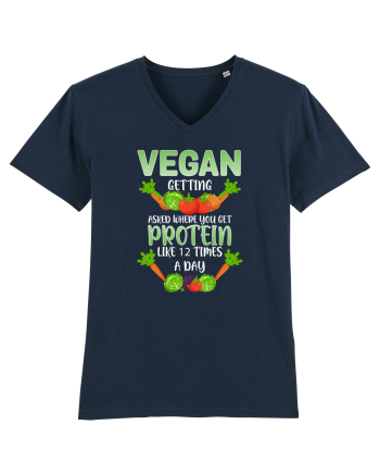 Vegan Protein Funny French Navy
