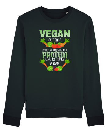 Vegan Protein Funny Black