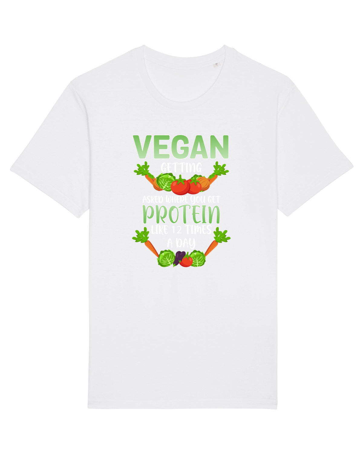 Tricou mânecă scurtă Unisex Rocker White