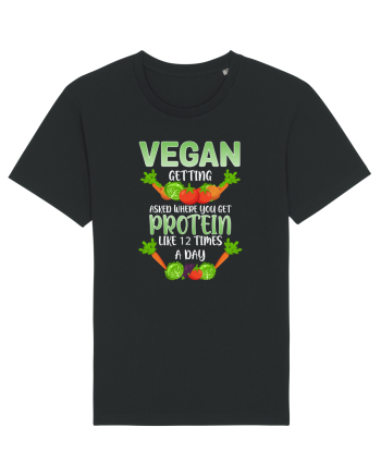 Vegan Protein Funny Black