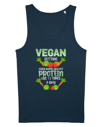Vegan Protein Funny Navy