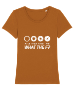 What the F Tricou mânecă scurtă guler larg fitted Damă Expresser