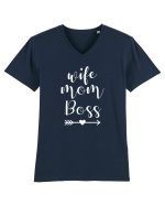 Wife Boss Tricou mânecă scurtă guler V Bărbat Presenter