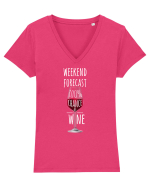 Wine Lover Tricou mânecă scurtă guler V Damă Evoker