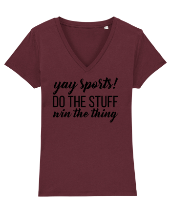 Yay Sports Funny Burgundy