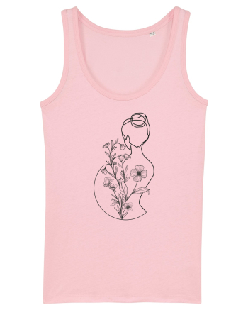 Silueta Feminin Floral Cotton Pink