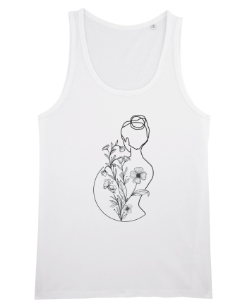 Silueta Feminin Floral White